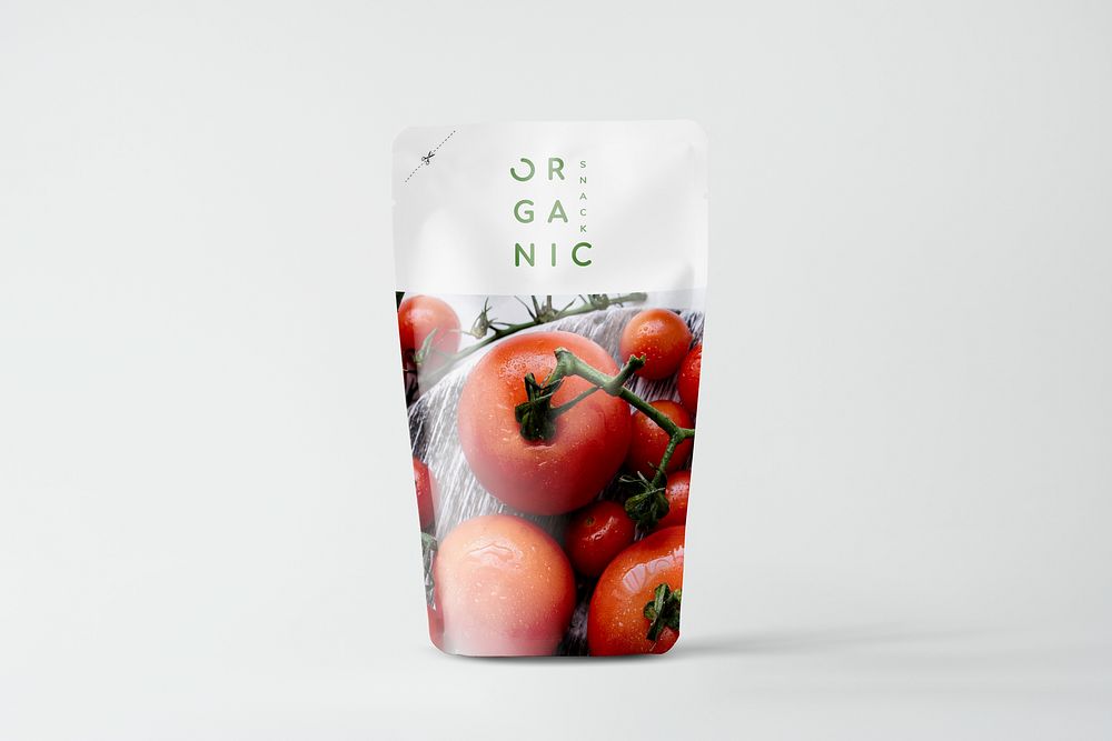 Tomato sauce concentrate pouch mockup psd product packaging