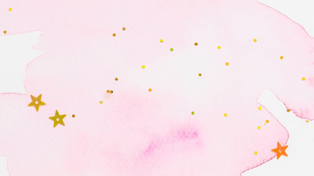 Abstract glittery pink watercolor banner