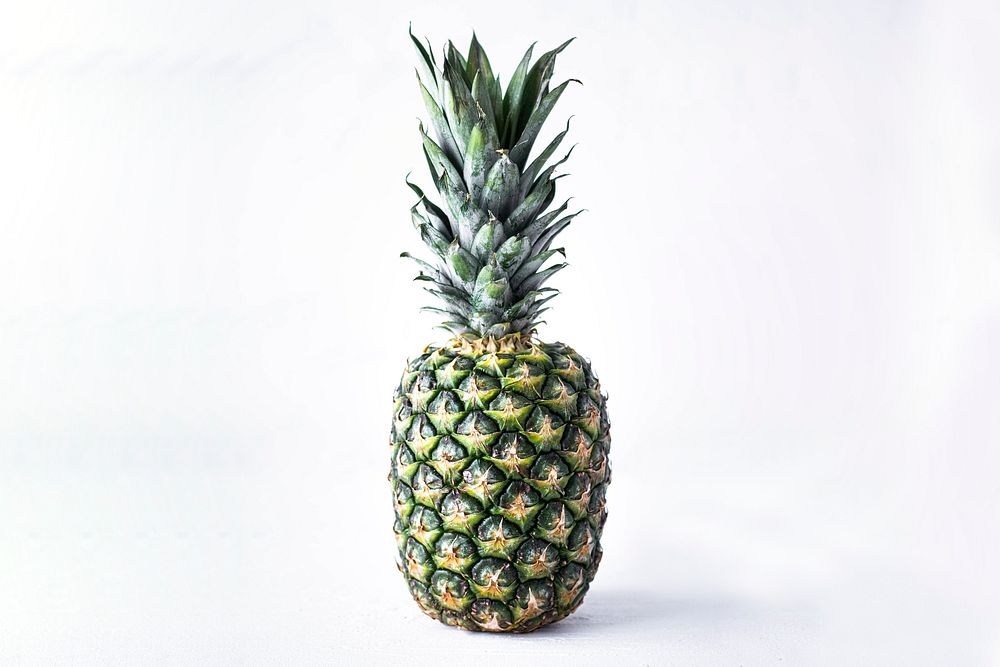 Single natural pineapple summer fruit