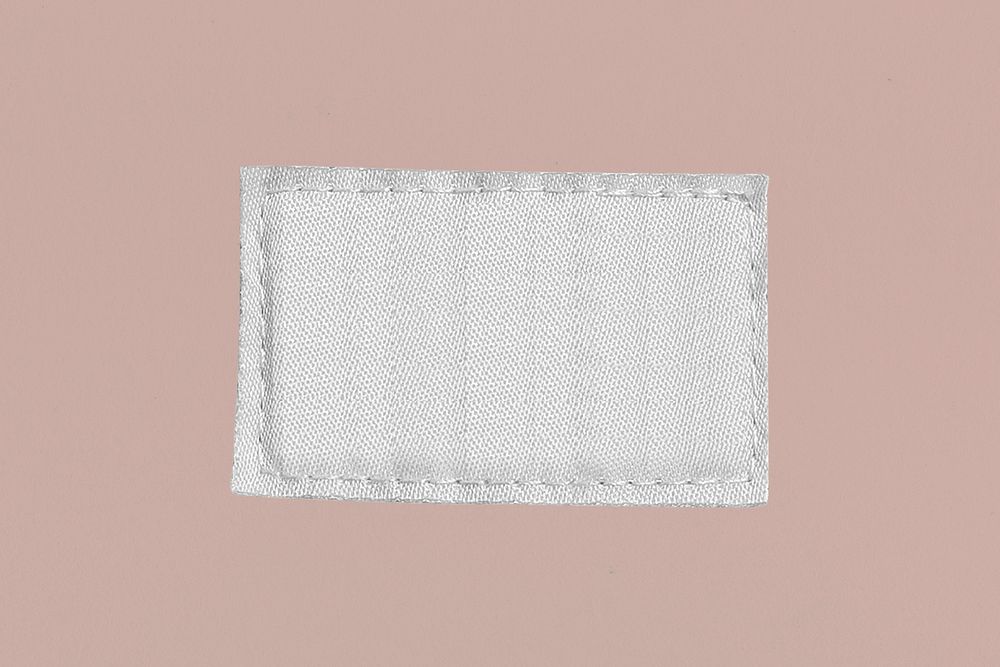 White clothing label mockup psd