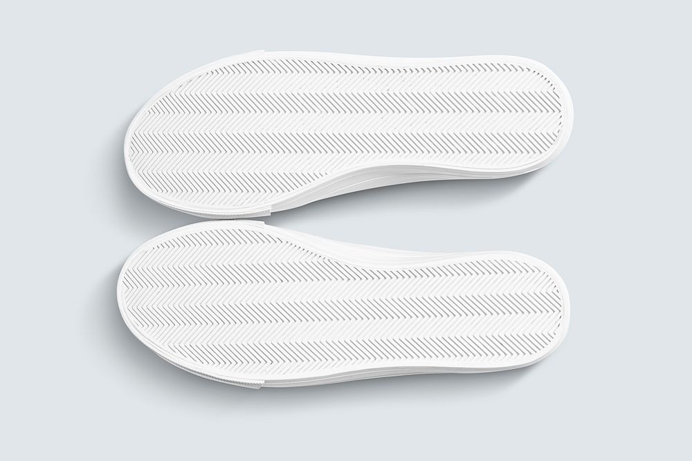 White shoes sole mockup psd footwear fashion