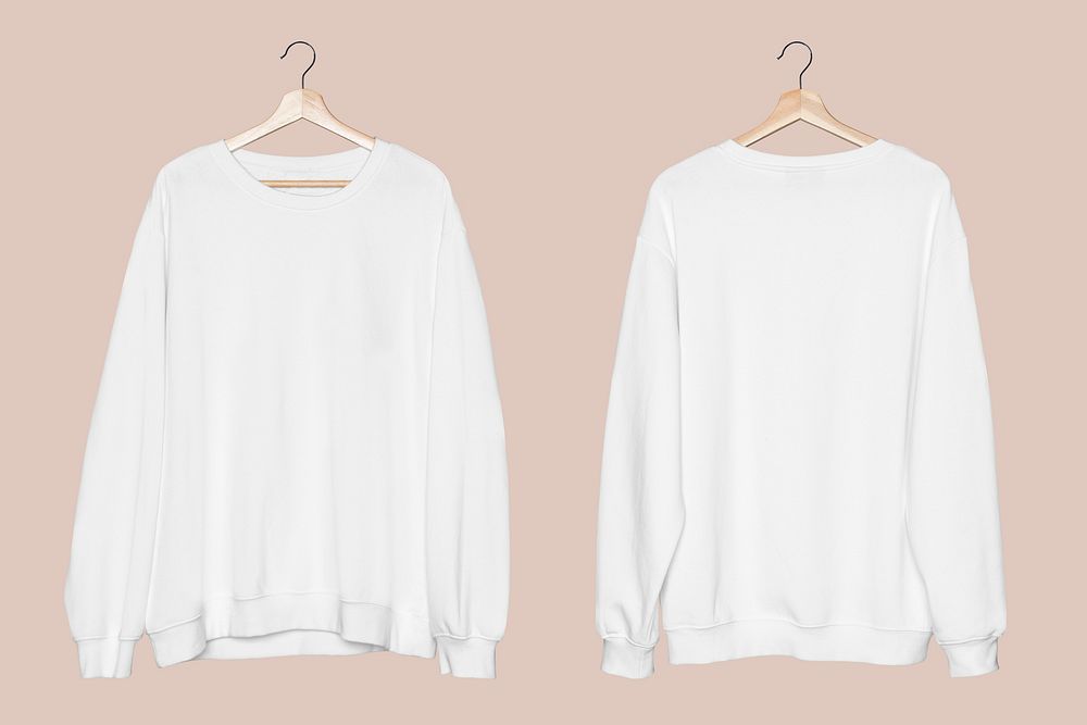 Simple white jumper unisex streetwear apparel