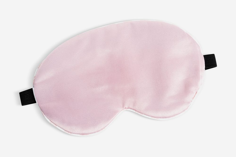 Cute pink sleep mask mockup psd
