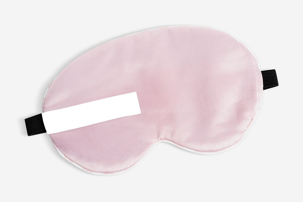 Cute pink sleep mask mockup psd