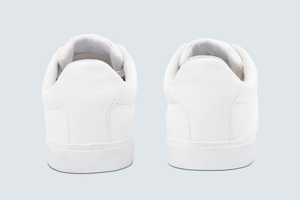 White slip-on mockup psd streetwear sneakers fashion