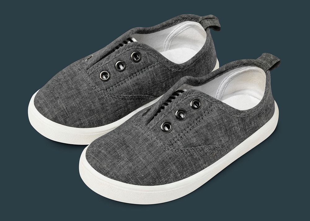 Gray slip-on mockup psd streetwear sneakers fashion