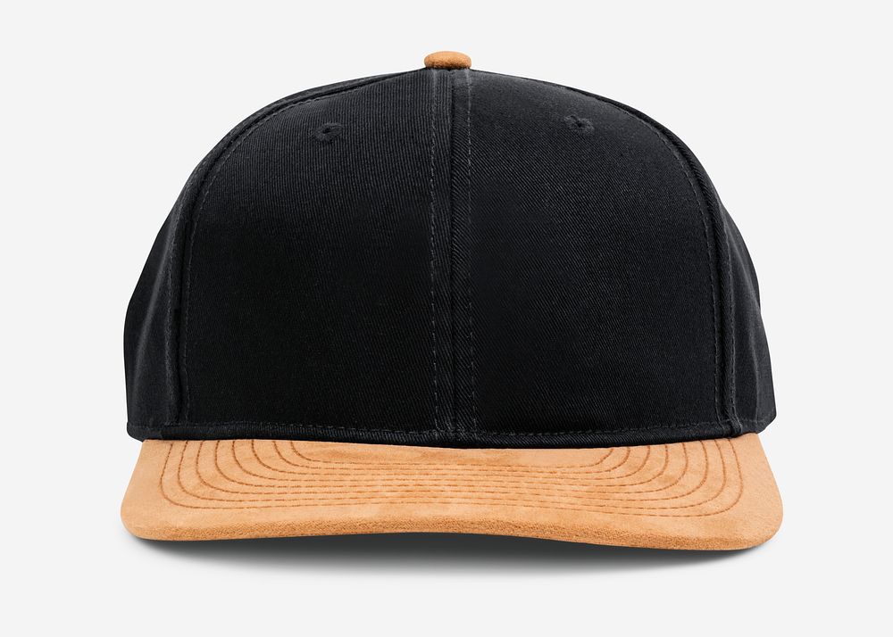 Black cap mockup psd headwear accessory