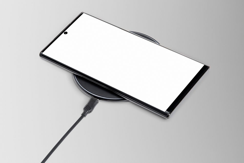 Wireless charger mockup digital device