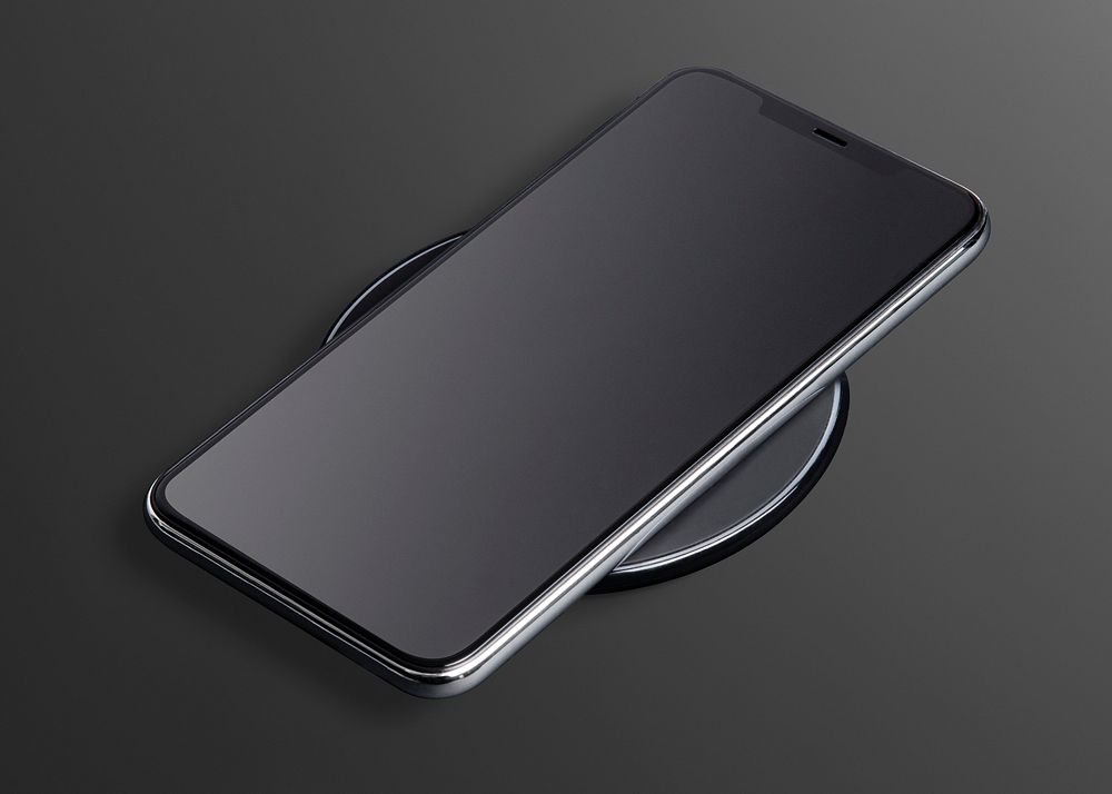 Wireless charger mockup psd digital device