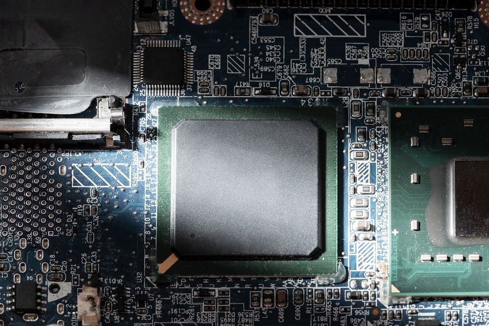 Motherboard CPU mockup computer parts