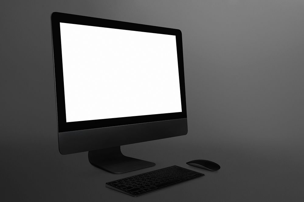 Computer monitor screen psd mockup digital device
