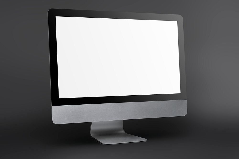 Computer monitor screen psd mockup digital device