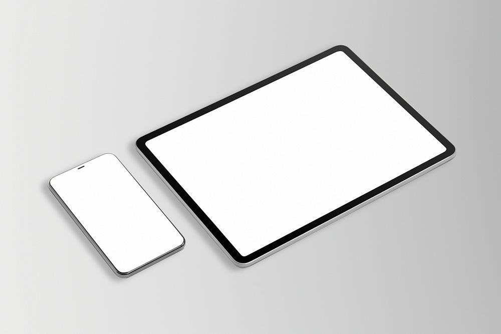 Digital tablet phone screen psd mockup smart tech