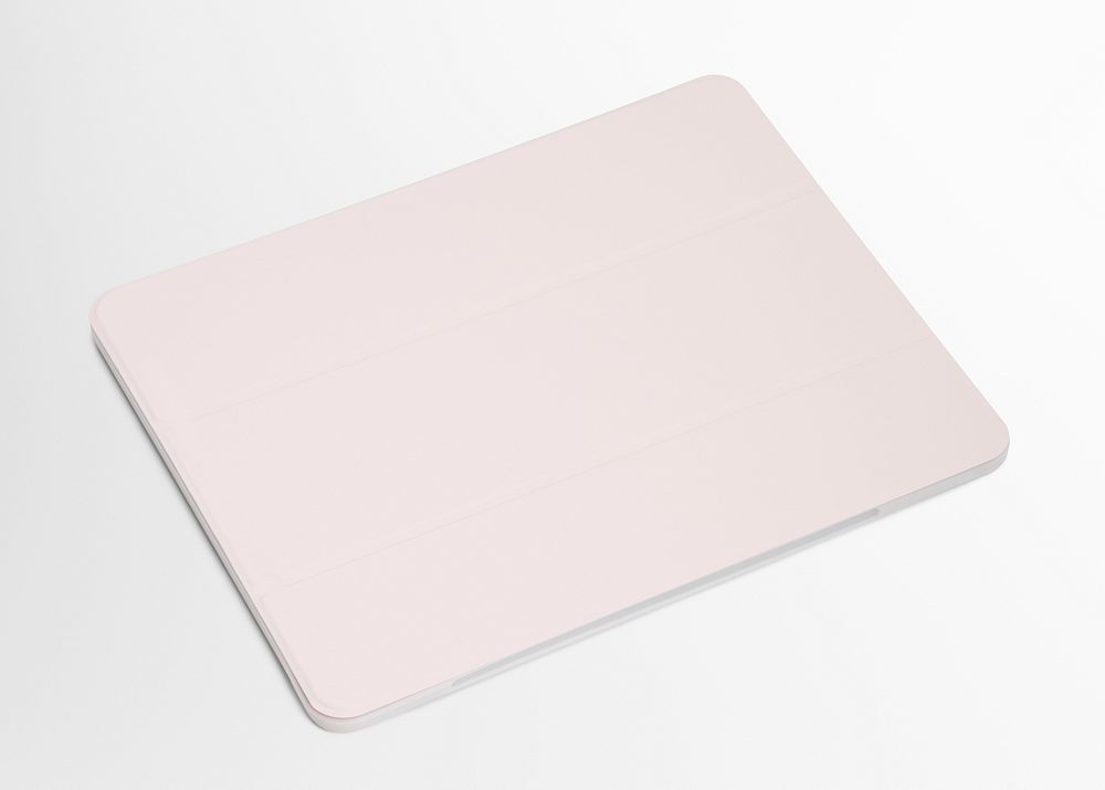 White digital tablet case mockup psd