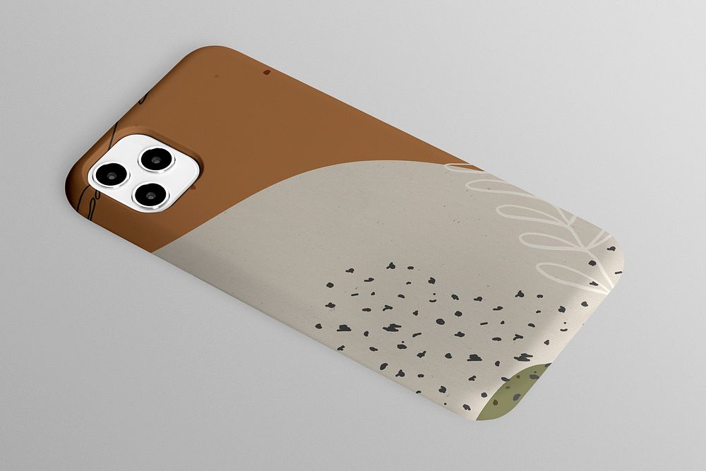 Mobile phone case psd mockup abstract pattern product showcase