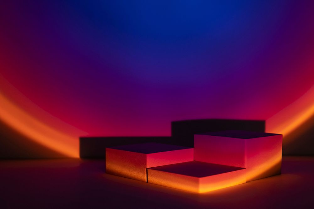 Sunset projector lamp product backdrop