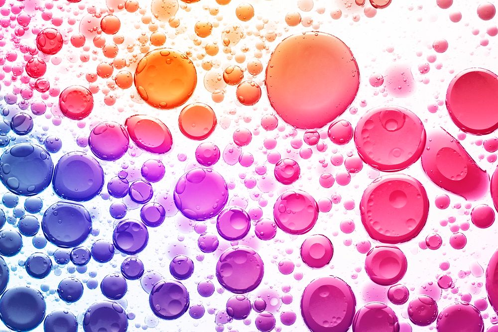 Abstract background gradient oil bubble in water wallpaper