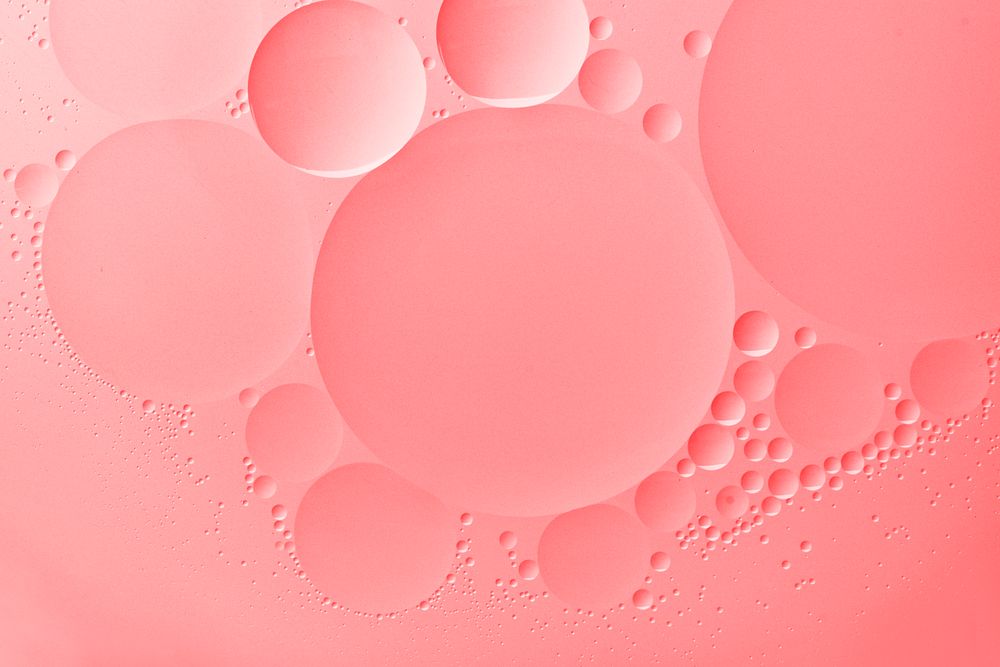 Pink background wallpaper abstract oil bubble texture