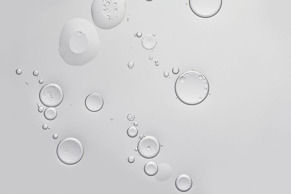 Gray background oil bubble in water wallpaper