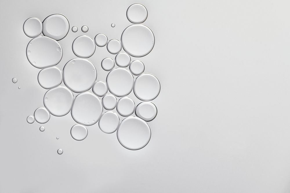 Gray abstract background  oil bubble in water wallpaper