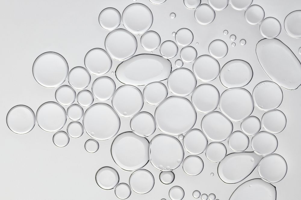 Gray abstract background  oil bubble in water wallpaper
