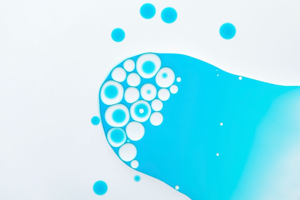 Blue abstract background  abstract oil bubble in water wallpaper