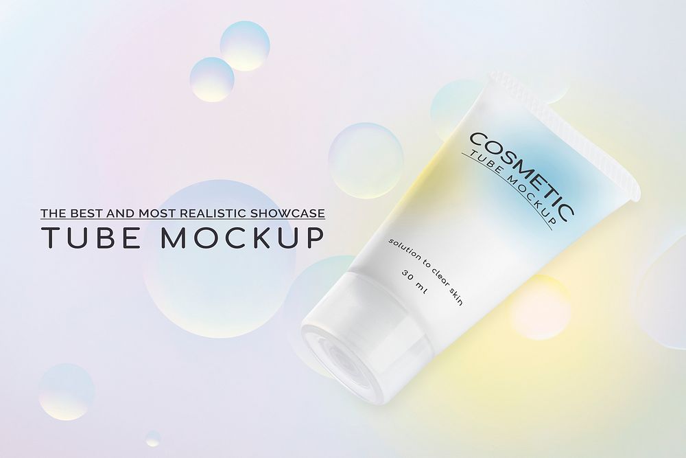 Cosmetic product mockup psd for beauty and skincare