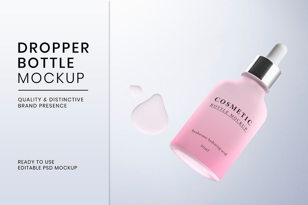 Cosmetic product mockup psd for beauty and skincare