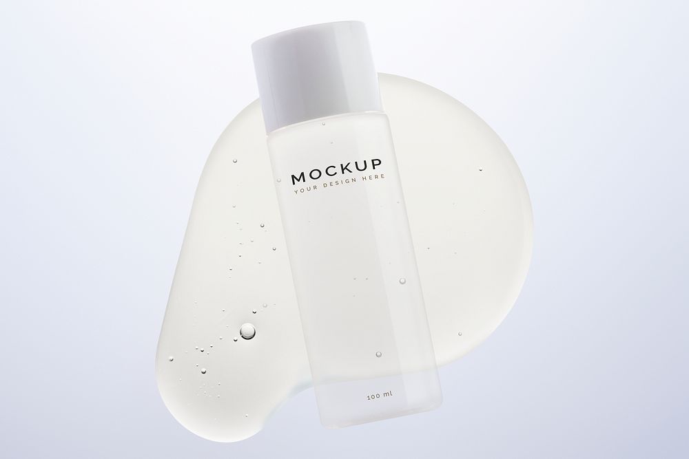 Beauty bottle mockup psd product packaging for skincare