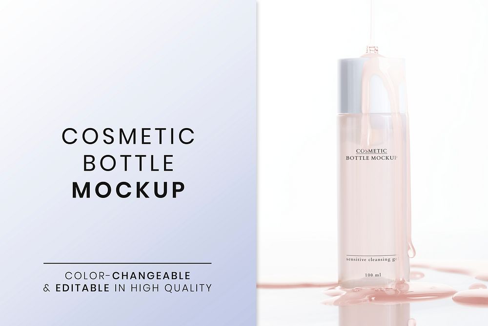 Cosmetic product mockup psd for beauty and skincare