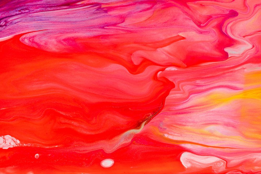 Red liquid marble background DIY aesthetic flowing texture experimental art