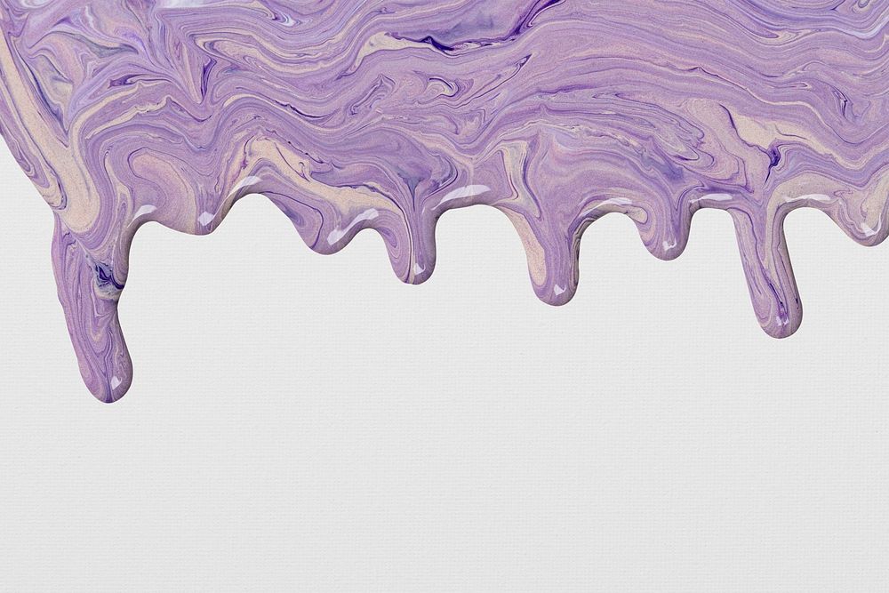 Liquid marble border psd purple DIY experimental art