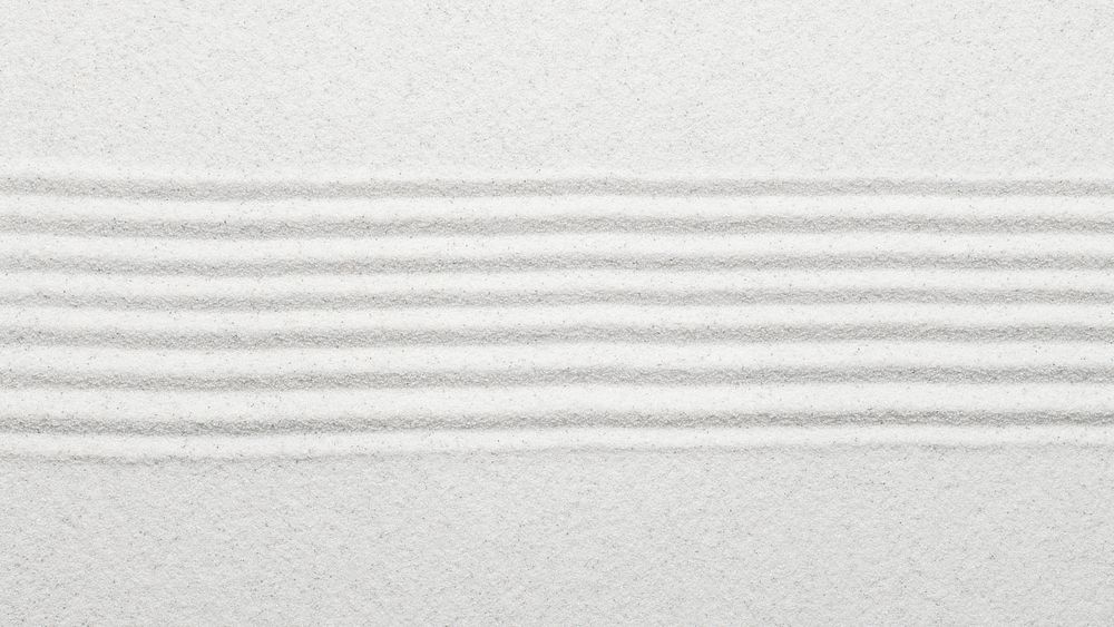 White zen sand background in peace concept