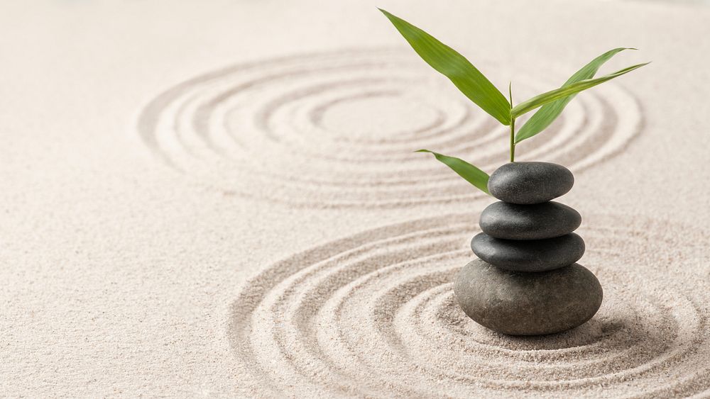 Zen stones desktop wallpaper, sand HD background
