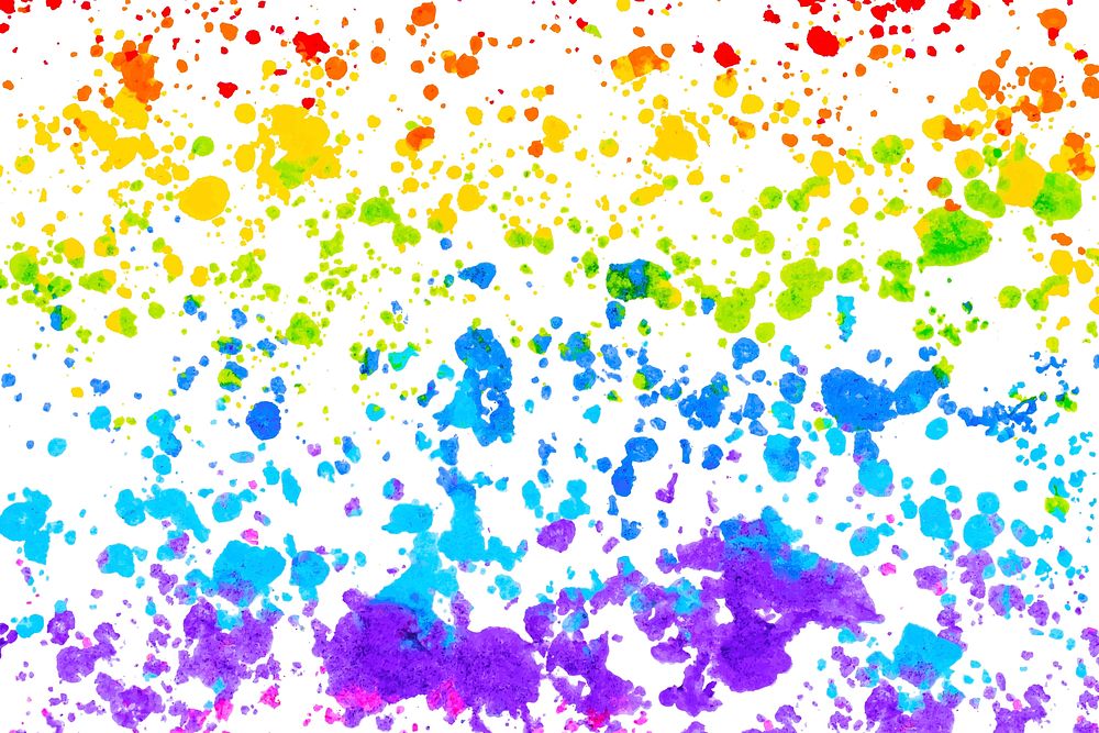 Rainbow background vector with wax melted crayon art