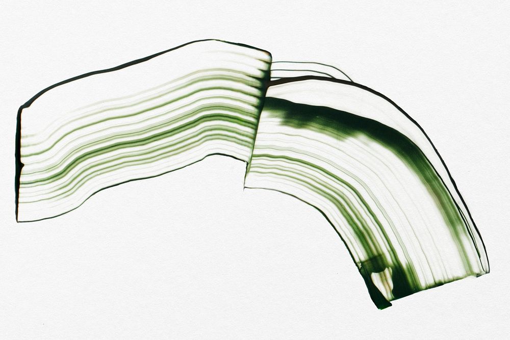 Green comb painting texture psd DIY irregular shape abstract art