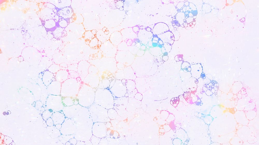 Colorful bubble art pink background feminine style