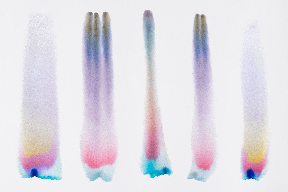 Aesthetic abstract chromatography art element