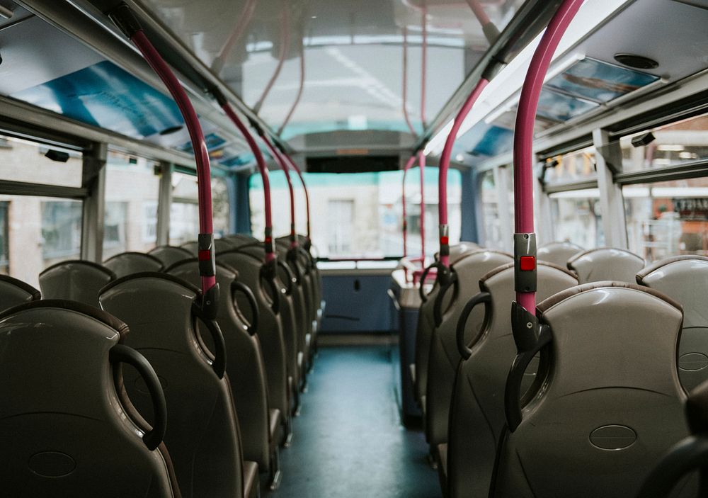 Interior of a public bus transport