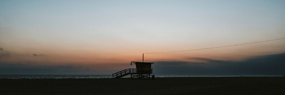 Lifeguard house on a Venice beach in California, USA