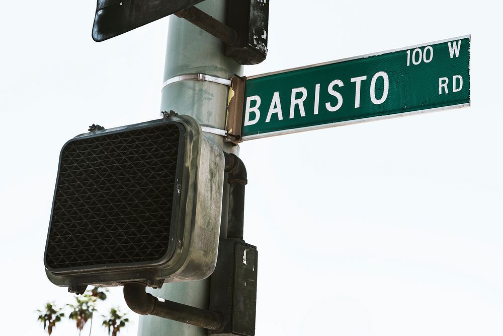 Baristo road green street sign