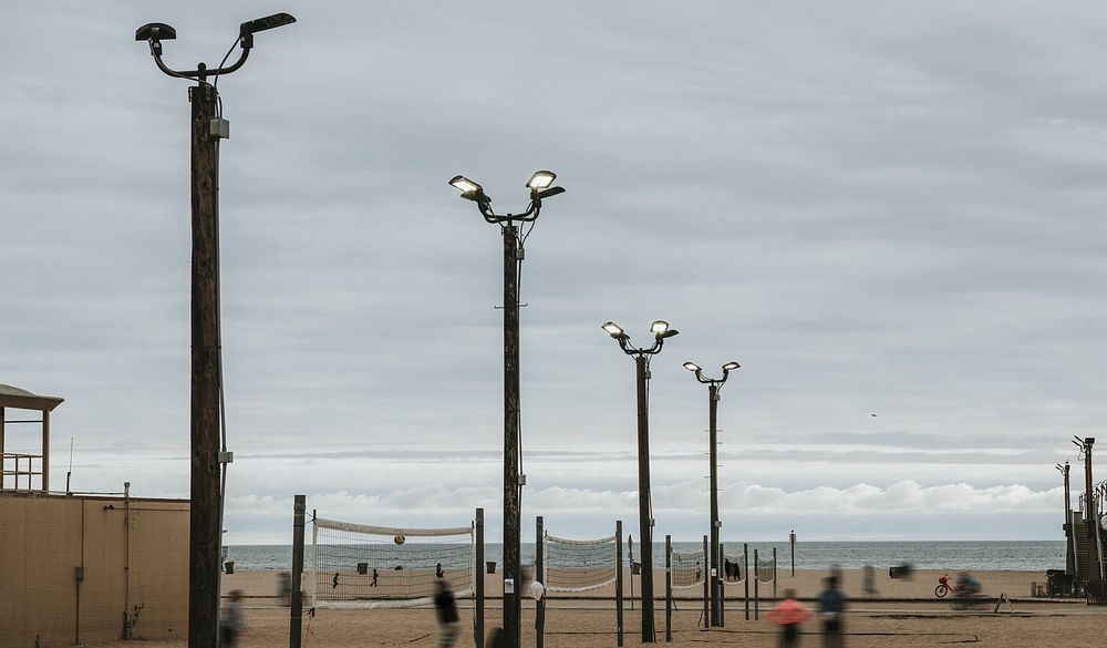 Public area on the beach for exercise