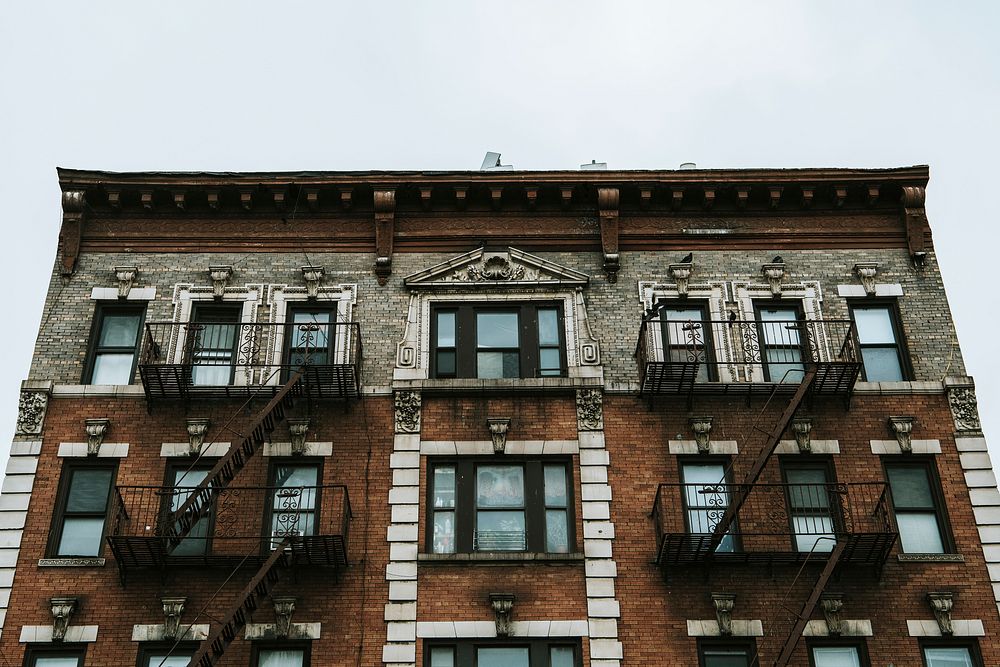 Brick building in a city