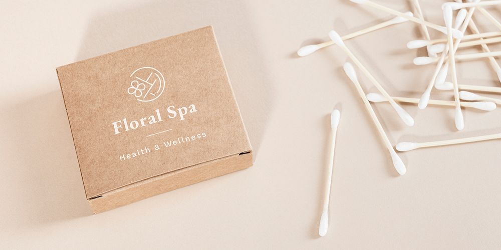 Floral spa cotton buds box