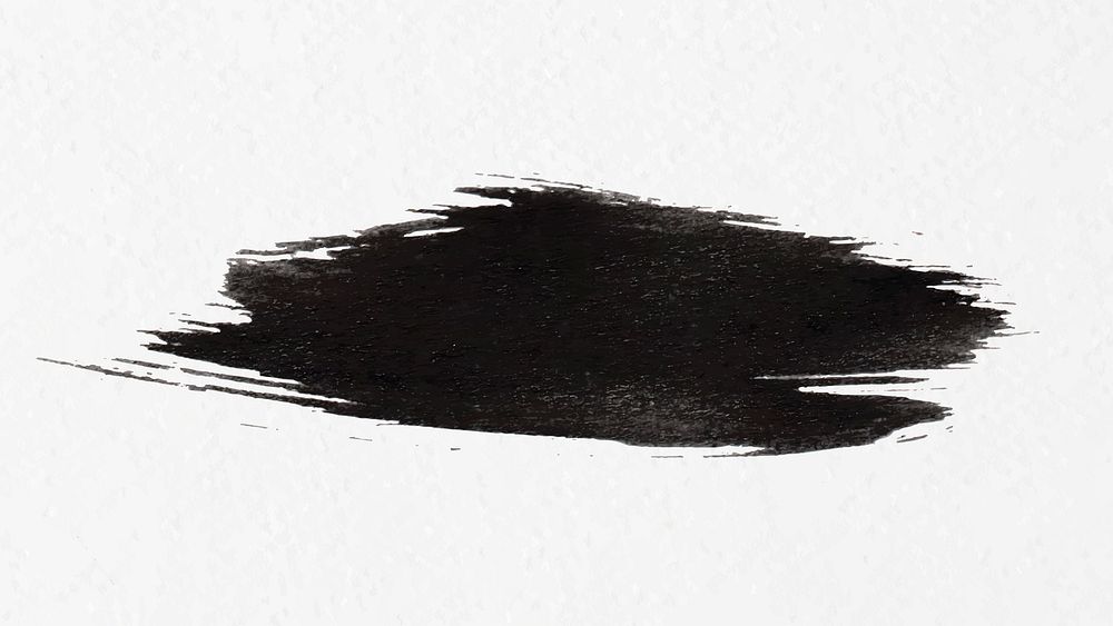 Abstract black brush stroke vector