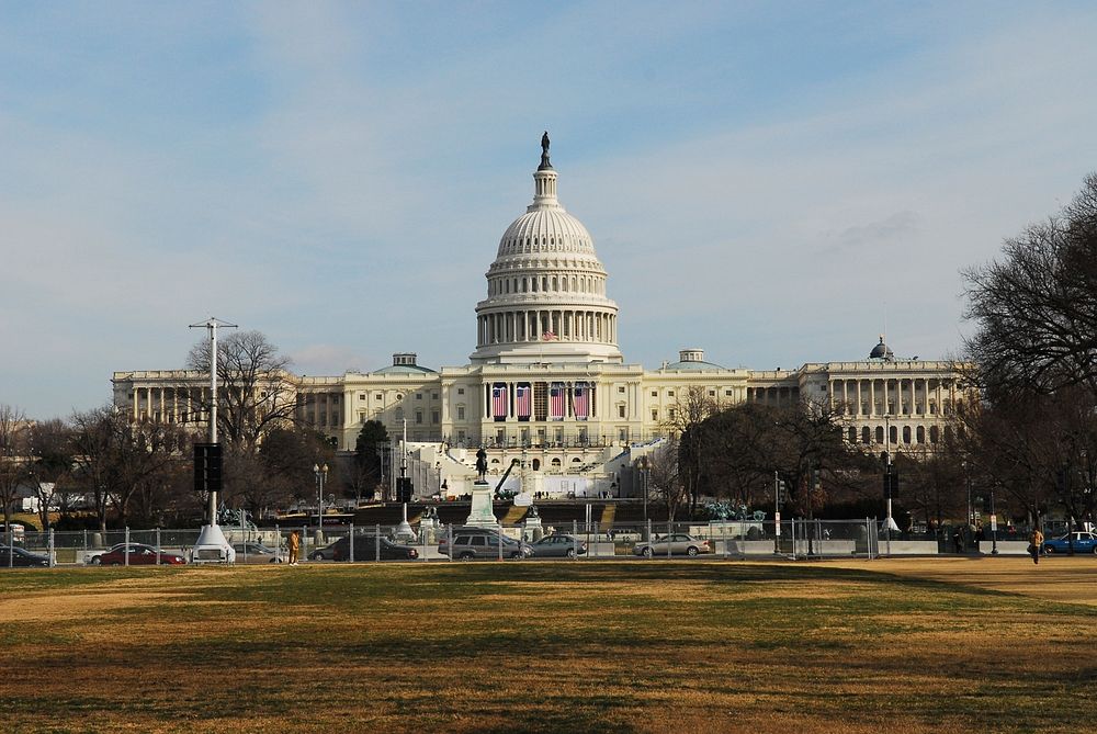 US Capitol Building In Winter - Washington DC United States