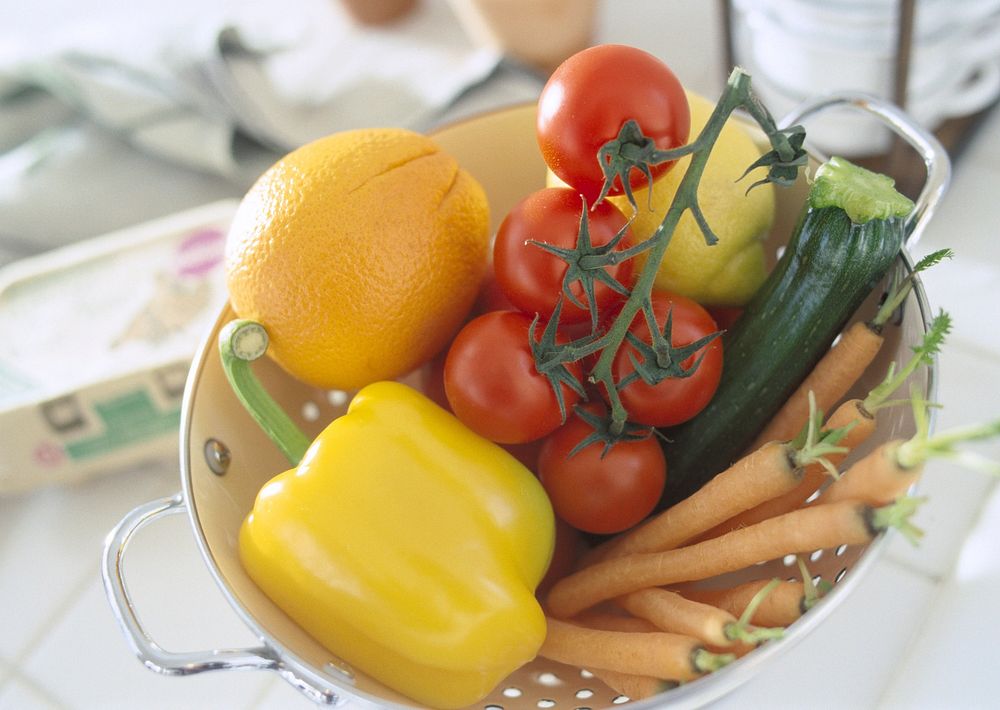 Closeup On Table With Vegetables In Kitchen