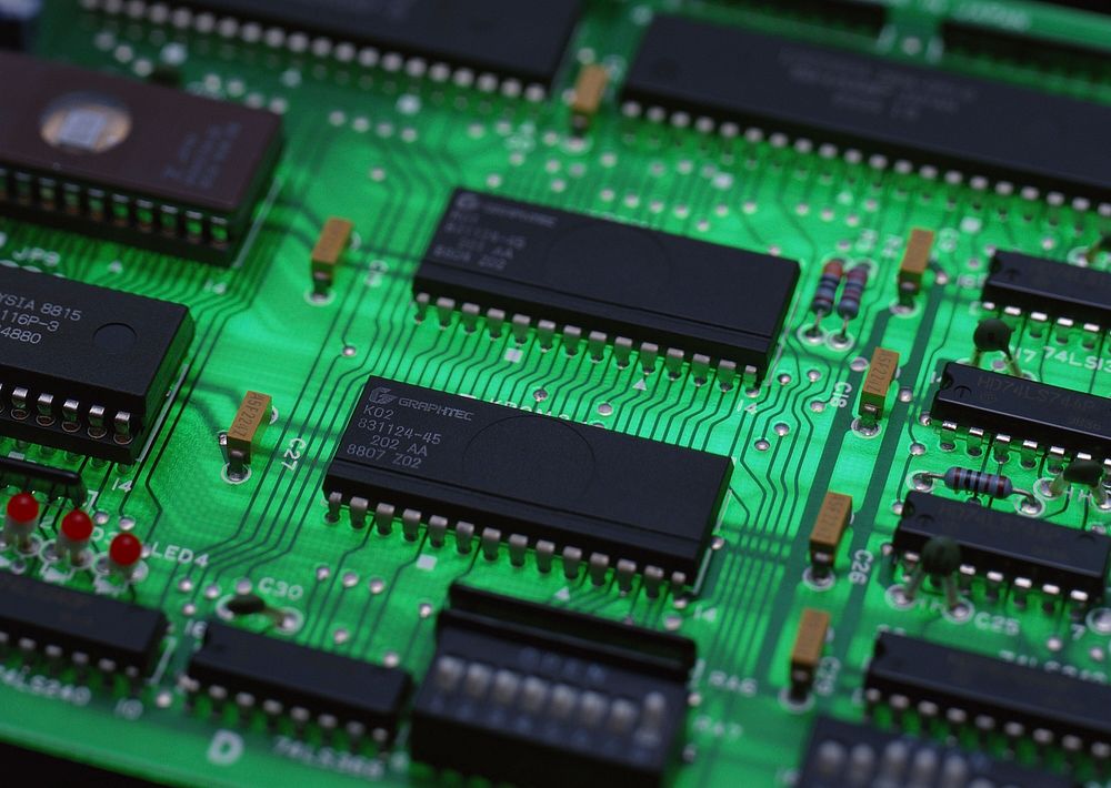 Computer Electronic Circuit. Use For Background Or Texture