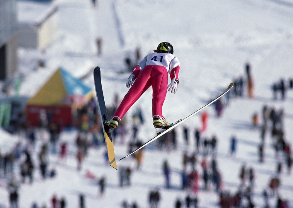 Free ski jumping world cup photo, public domain sport CC0 image.