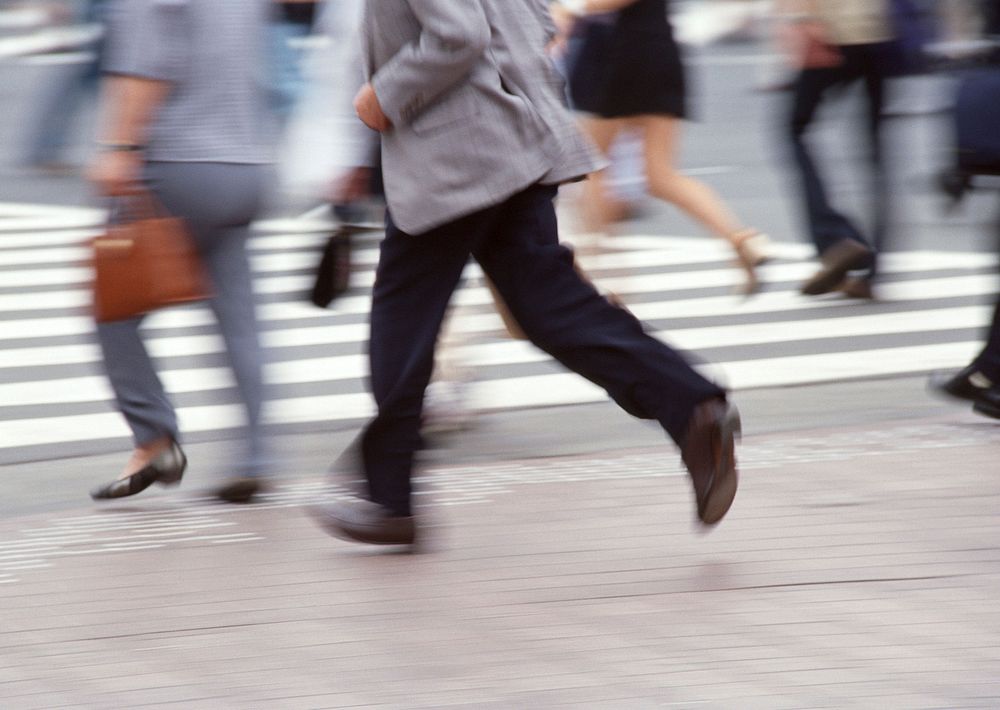 Free people crossing the street image, public domain CC0 photo. 